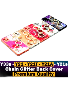 Vivo Y21T Back Cover Chain Glitter Beauty Vivo Y21T Case For Girls