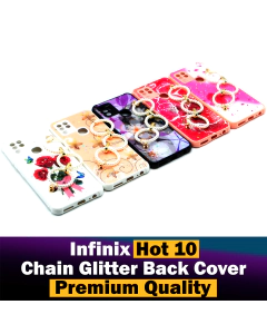 Infinix Hot 10 Back Cover Chain Glitter Beauty Infinix Hot 10 Case For Girls