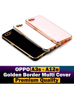 Oppo A3s Back Cover Soft Multi Golden Border Camera Protection Cover For Oppo A3s