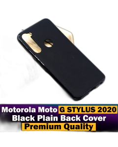 Motorola Moto G Stylus 2020 Back Cover Soft Plain Black Case For Motorola Moto G Stylus 2020