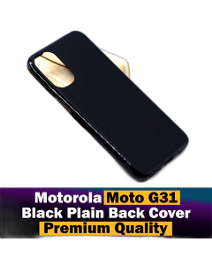 Motorola Moto G31 Back Cover Soft Plain Black Case For Motorola Moto G31