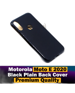 Motorola One E 2020 Back Cover Soft Plain Black Case For Motorola One E 2020