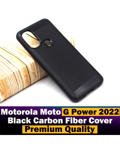 Motorola Moto G Power 2022 Back Cover Black Carbon Fiber Case For Motorola Moto G Power 2022