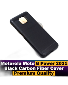 Motorola Moto G Power 2021 Back Cover Black Carbon Fiber Case For Motorola Moto G Power 2021