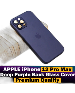 Apple iPhone 12 Pro Max Back Cover Deep Purple Back Glass Case For Apple iPhone 12 Pro Max