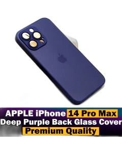 Apple iPhone 14 Pro Max Back Cover Deep Purple Back Glass Case For Apple iPhone 14 Pro Max