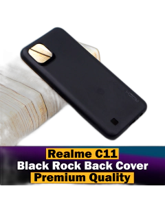 Realme C11 Back Cover Black Soft Rock Style Case For Realme C11