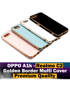 Oppo A1k Back Cover Soft Multi Golden Border Camera Protection Cover For Oppo A1k