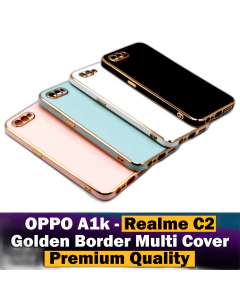 Oppo A1k Back Cover Soft Multi Golden Border Camera Protection Cover For Oppo A1k