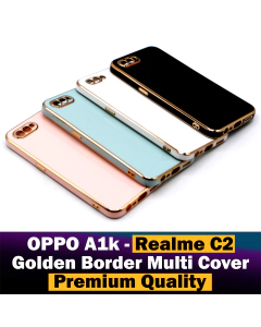 Realme C2 Back Cover Soft Multi Golden Border Camera Protection Cover For Realme C2