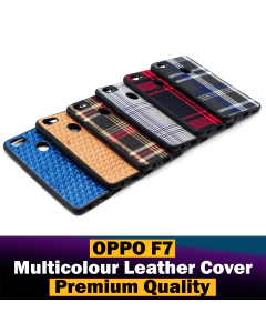Oppo F7 Back Cover Multicolour Leather Case For Oppo F7