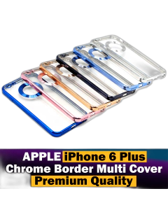 Apple iPhone 6 Plus Back Cover Soft Multi Chrome Border Camera Protection Cover For Apple iPhone 6 Plus