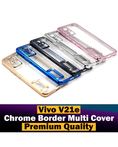 Vivo V21e Back Cover Soft Multi Chrome Border Camera Protection Cover For Vivo V21e