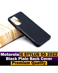 Motorola G Stylus 5G 2022 Back Cover Soft Plain Black Case For Motorola G Stylus 5G 2022