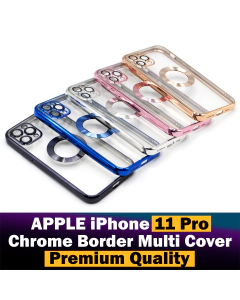 Apple iPhone 11 Pro Back Cover Soft Multi Chrome Border Camera Protection Cover For Apple iPhone 11 Pro