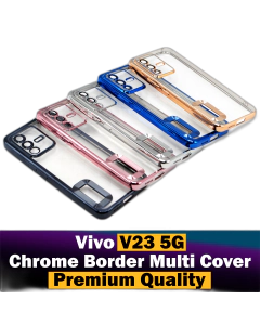 Vivo V23 5G Back Cover Soft Multi Chrome Border Camera Protection Cover For Vivo V23 5G