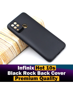 Infinix Hot 10s Back Cover Black Soft Rock Style Case For Infinix Hot 10s