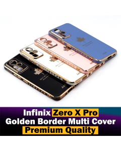 Infinix Zero X Pro Back Cover Soft Multi Golden Border Camera Protection Cover For Infinix Zero X Pro