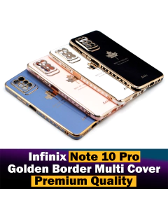 Infinix Note 10 Pro Back Cover Soft Multi Golden Border Camera Protection Cover For Infinix Note 10 Pro
