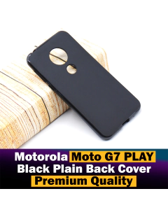 Motorola Moto G7 Play Back Cover Soft Plain Black Case For Moto G7 Play
