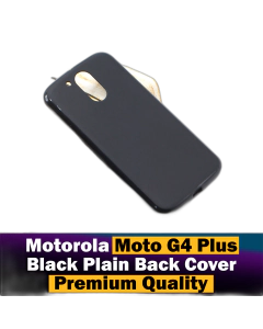 Motorola Moto G4 Plus Back Cover Soft Plain Black Case For Moto G4 Plus