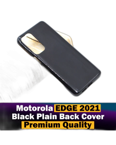 Motorola Edge 2021 Back Cover Soft Plain Black Case For Moto Edge 2021