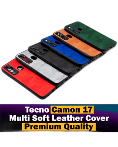 Tecno Camon 17 Back Cover Multicolour Soft Leather Case For Tecno Camon 17