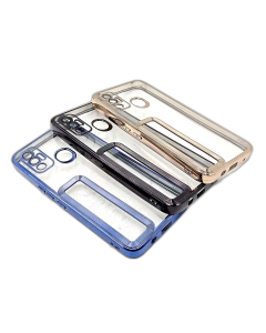 Tecno Spark 7 Back Cover Soft Multi Camera Protection Cover For Tecno Spark 7 - Chrome Border