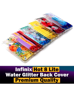 infinix Hot 8 Lite Back Cover Water Glitter Shiny Soft Silicon Hot 8 Lite Case For Girls