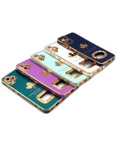 Samsung Galaxy A04 Back Cover Soft Multi Camera Protection Cover For Samsung Galaxy A04 - Golden Border