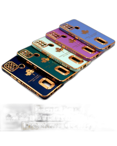 Tecno Pova Back Cover Soft Multi Golden Border Camera Protection Cover For Tecno Pova