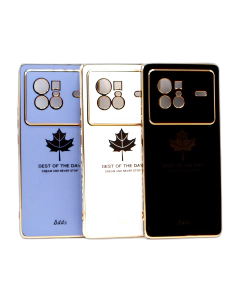 Vivo X80 Back Cover Soft Multi Golden Border Camera Protection Cover For Vivo X80