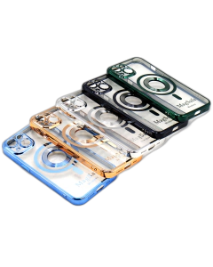 Apple iPhone 14 Back Cover Soft Multi Camera Protection Cover For iPhone 14 - Chrome Border