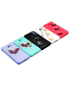 Samsung Galaxy J5 Prime Back Cover Stylish Fancy Case For Samsung J5 Prime - Glitter Flower