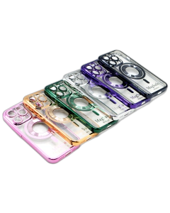 Apple iPhone 15 Pro Back Cover Soft Multi Chrome Border Camera Protection Cover For iPhone 15 Pro