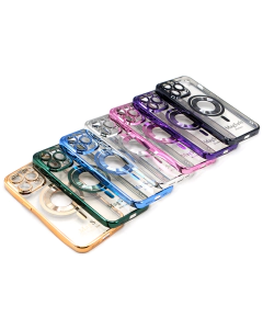 Apple iPhone 15 Pro Max Back Cover Soft Multi Chrome Border Camera Protection Cover For iPhone 15 Pro Max