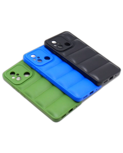 Xiaomi Redmi 12C Back Cover Multicolour Soft Puff Case For Redmi 12C