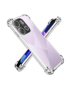 Infinix Smart 8 Back Cover Transparent Extra Bumper Anti Shock Soft Crystal Clear Case For Smart 8