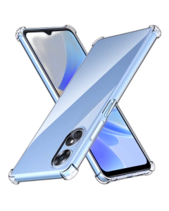 Oppo A17 Back Cover Transparent Extra Bumper Anti Shock Soft Crystal Clear Case For A17