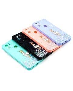 Xiaomi Redmi A1 Plus Back Cover Stylish Glitter Flower Fancy Case For Redmi A1 +