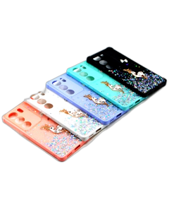 Vivo V29 5G Back Cover Stylish Glitter Flower Fancy Case For V29 5G
