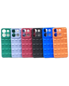 Tecno Pop 8 Back Cover Multicolour Soft Puff Case Pop 8