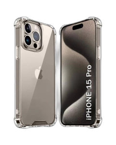 Apple iPhone 15 Pro Back Cover Transparent Extra Bumper Soft Crystal Clear Case iPhone 15 Pro