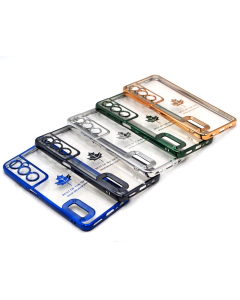 Realme C65 Back Cover Soft Multi Chrome Border Camera Protection Cover For C65