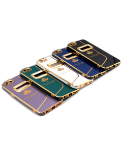Oppo F3 Back Cover Soft Multi Golden Border Camera Protection Cover For Oppo F3
