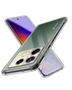 Infinix Note 40 Pro 4G - 5G Back Cover Transparent Extra Bumper Anti Shock Soft Crystal Clear Case For Note 40 Pro 4G - 5G