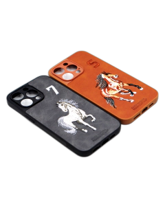 Apple iPhone 15 Pro Max Back Cover POLO Design Leather Type Soft For iPhone 15 Pro Max