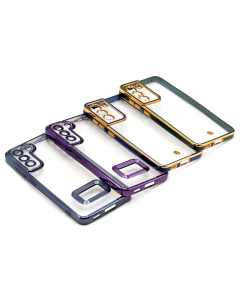 Samsung S21 FE Back Cover Soft Multi Chrome Border Camera Protection Cover For Galaxy S21 FE