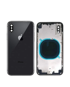 Apple iPhone X Housing Middle Frame With Side Button and Camera Lens Complete Body Casing Replacement For iPhone X - Grey