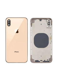 Apple iPhone X Max Housing Middle Frame With Side Button and Camera Lens Complete Body Casing Replacement For iPhone X Max - Gold